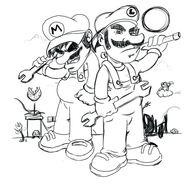 768x768 Hermosa Baby Luigi Para Colorear Foto