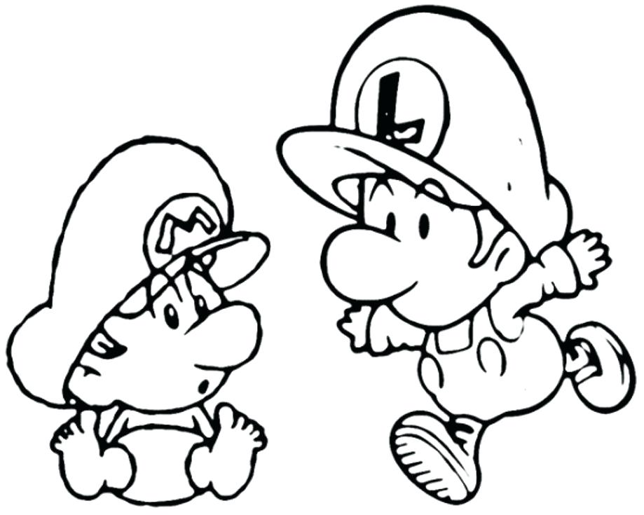 919x735 Mario And Luigi Coloring Page Baby And Peach Coloring Pages