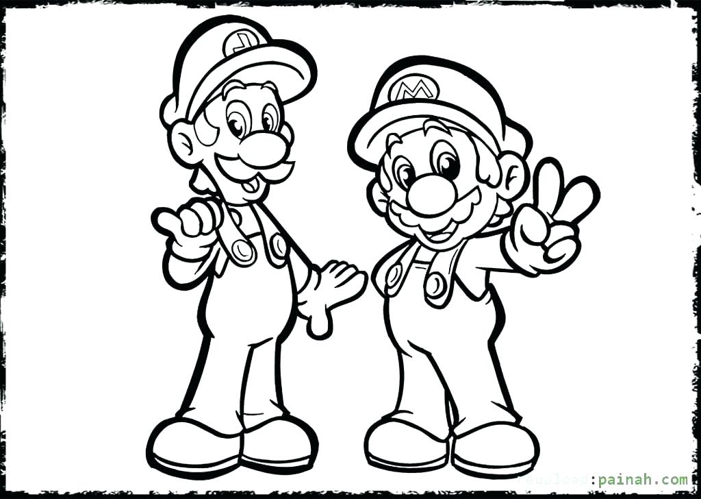 1024x728 Mario Luigi Coloring Pages And Coloring Pages Coloring Pages