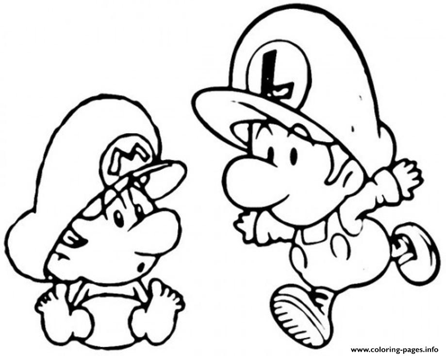 919x735 Coloring Pages Of Baby Mario And Luigi Ba Mario And Luigi S6611