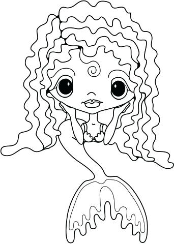342x480 Cute Mermaid Coloring Pages Best Fantasy Coloring Cute Baby