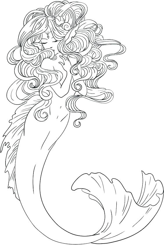 564x844 Baby Mermaid Coloring Pages Cute Mermaid Coloring Pages Little