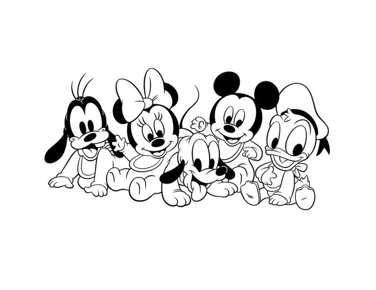 736x568 Baby Mickey And Minnie Mouse Coloring Pages Color Bros