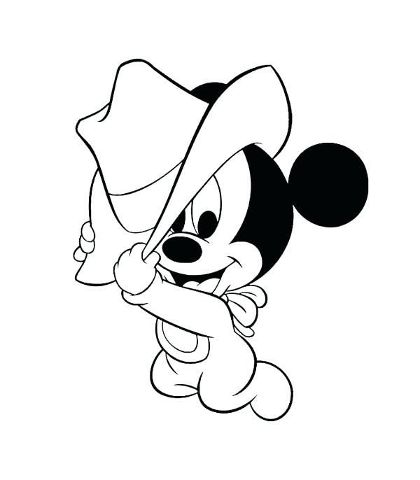 600x686 Baby Mickey Coloring Pages Baby Mickey Mouse Coloring Pages Dot