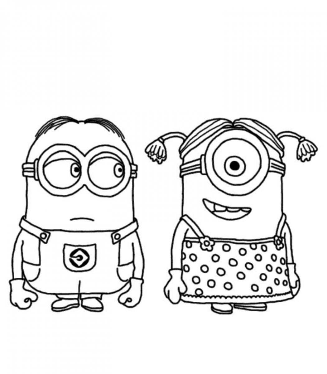 1050x1200 Free Coloring Pages For Girls Minion Costume Girl Baby Minions