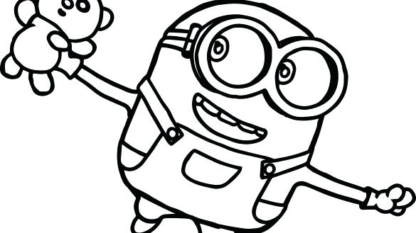 585x329 Minion Coloring Pages Coloring Book Baby Minion Free Coloring