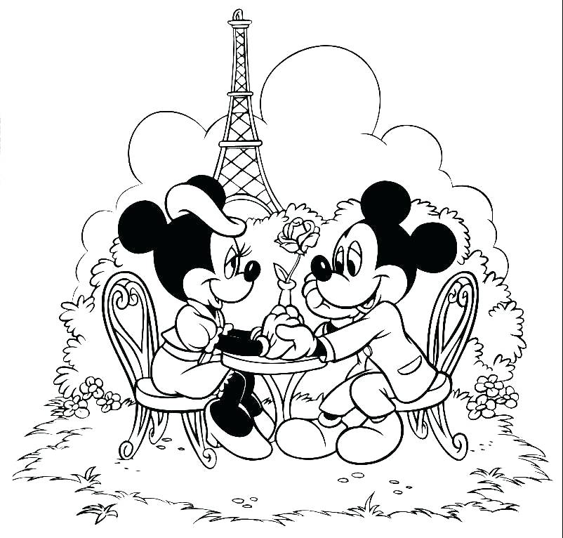 802x766 Mickey And Minnie Coloring Pages Baby Mouse Coloring Pages Mickey