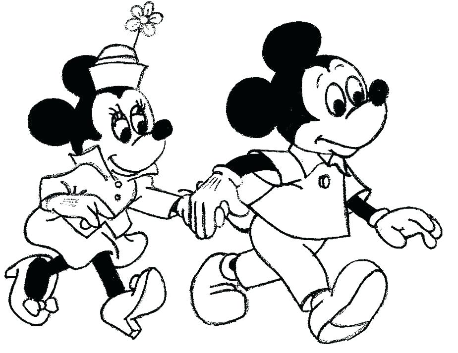 924x713 Mickey And Minnie Coloring Pages Mickey And Mouse Wedding Coloring