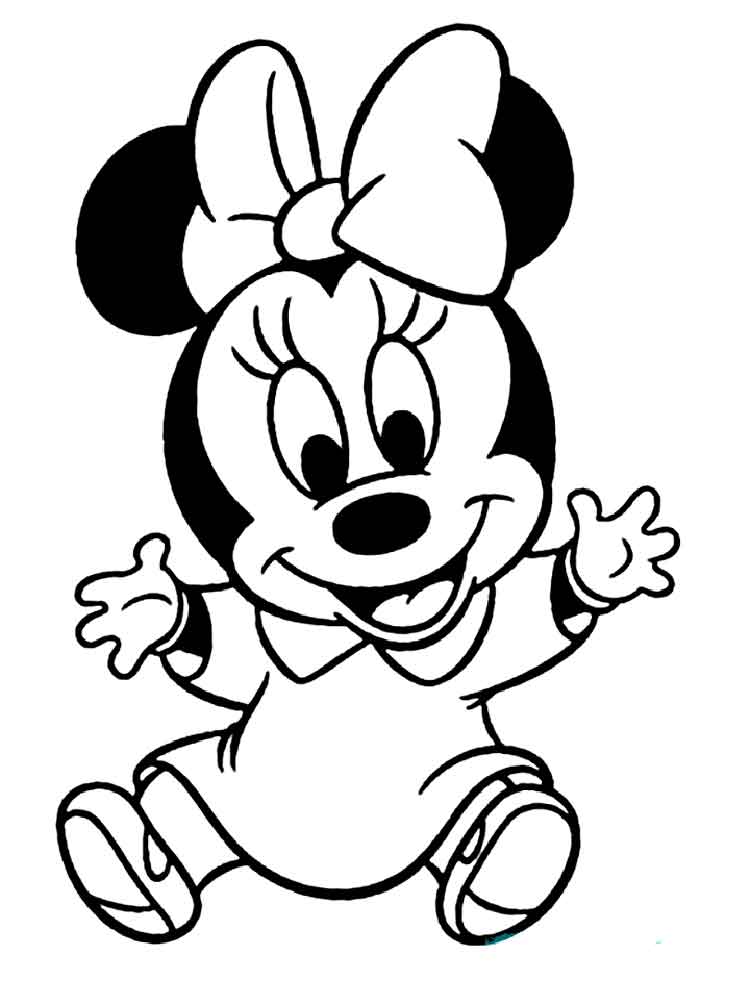 750x1000 Baby Minnie Mouse Coloring Pages Ba Minnie Mouse Coloring Pages