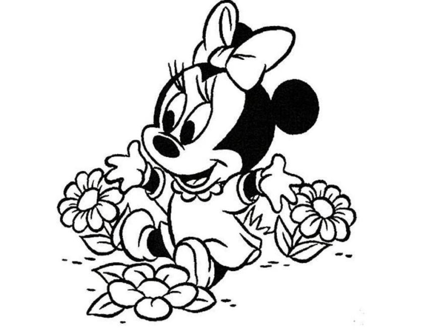 839x663 Coloring Pages Of Minnie Baby 2014 Pictures For Kids