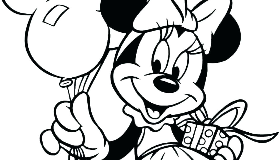 1060x608 Minnie Mouse Birthday Coloring Pages Mou Free Fresh Mou Birthday