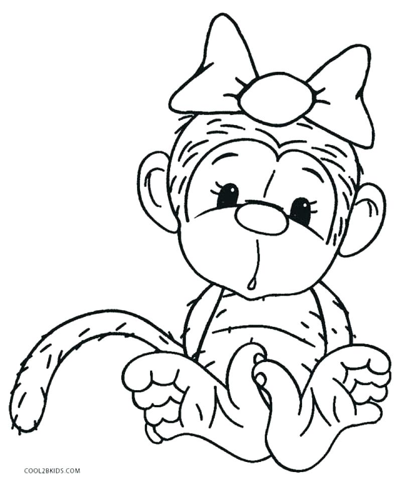 811x960 Baby Monkey Coloring Pages Coloring Book Monkey Baby Monkey