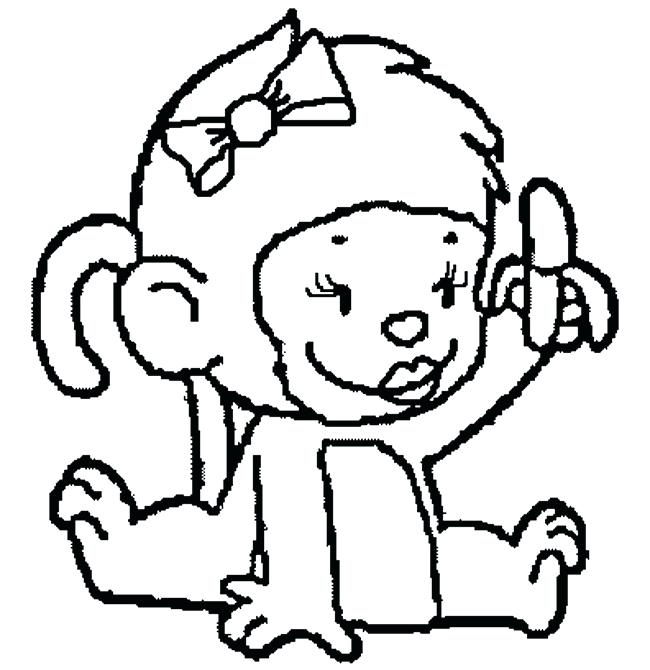 650x670 Coloring Pages Of Monkeys Coloring Collection