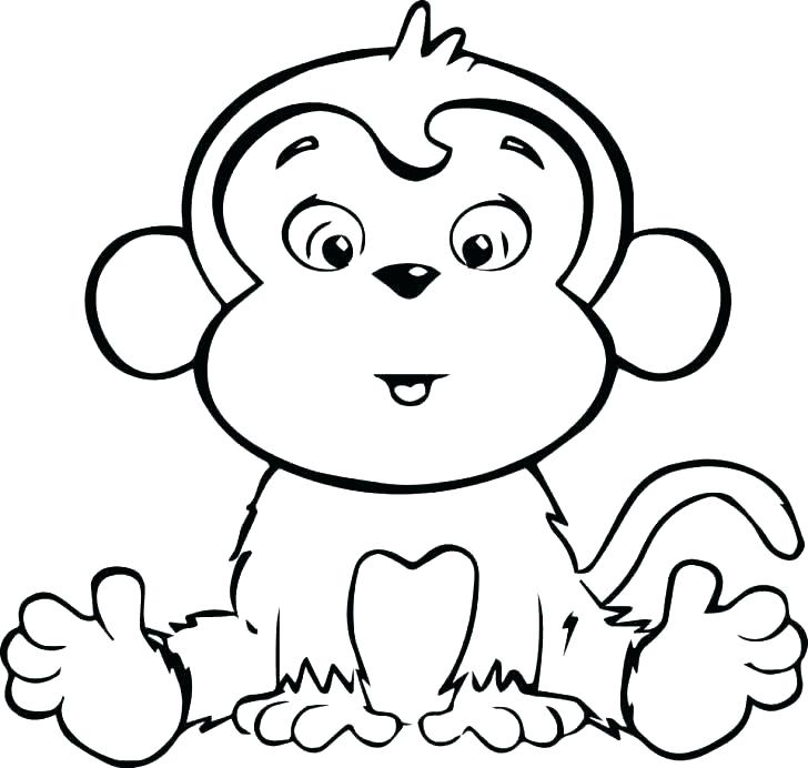 728x692 Baby Monkey Coloring Pages Monkeys Coloring Pages Monkeys Coloring