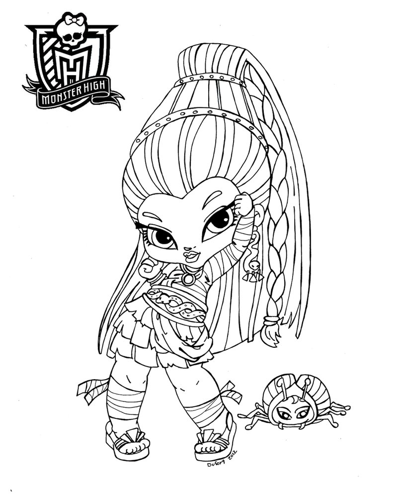 791x1011 Baby Monster High Coloring Page