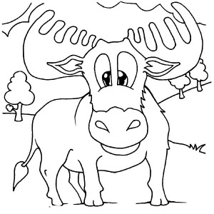300x300 Cute Baby Moose Coloring Page Cute Baby Moose Coloring Page