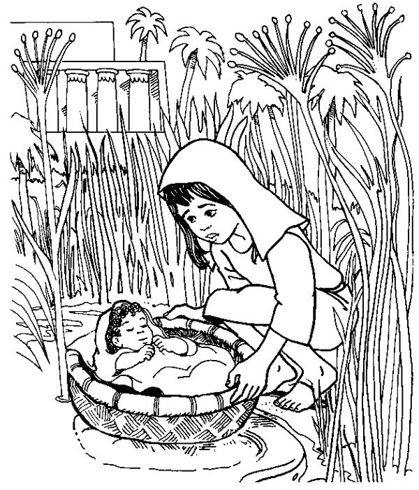 600x701 Moses Coloring Pages