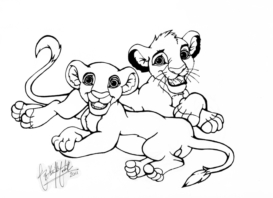 900x654 Baby Nala Coloring Pages Color Bros