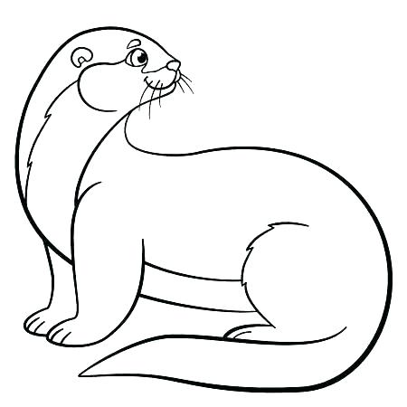 450x450 Sea Otter Coloring Pages Prtable Baby Sea Otter Coloring Page