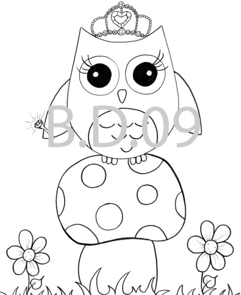 489x600 Owls Coloring Pages