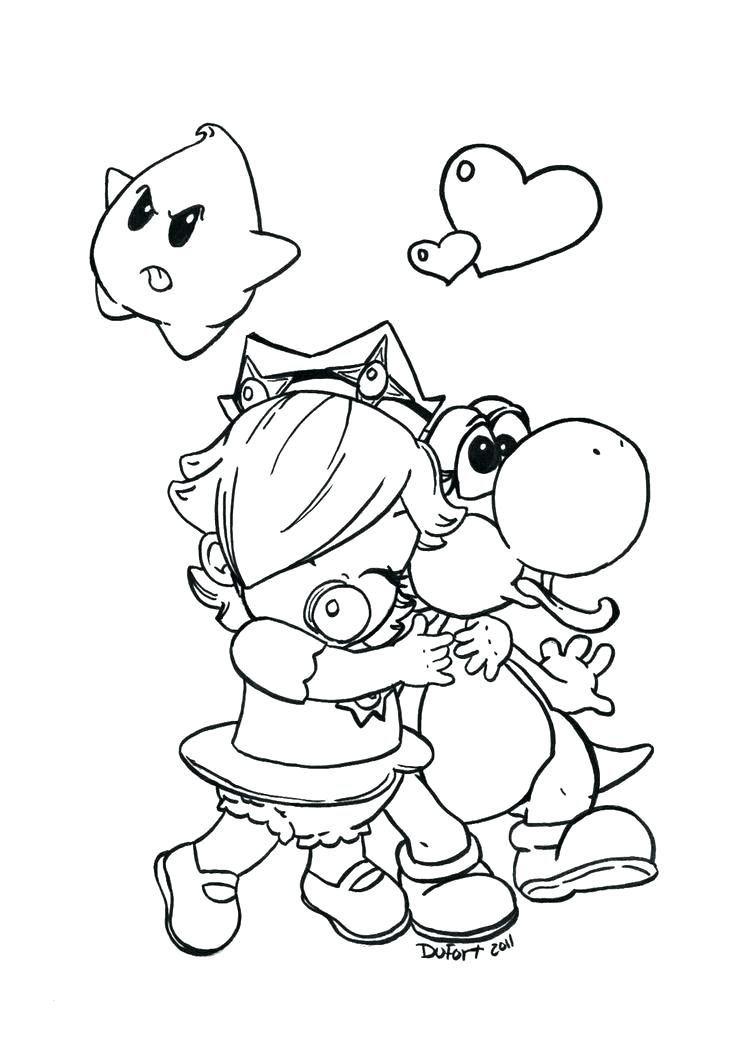 736x1040 Baby Princess Peach Coloring Pages Rosalina And Luma Coloring