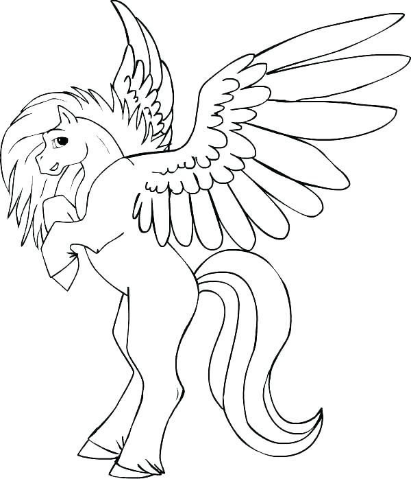 600x698 Pegasus Coloring Pages Coloring Pages To Print Baby For Pegasus