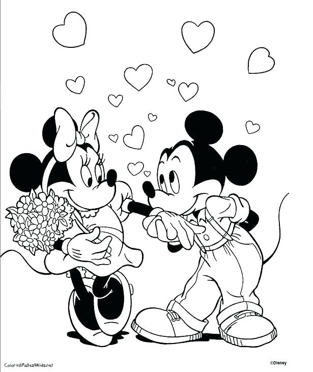 615x731 Mickey Mouse And Pluto Coloring Pages