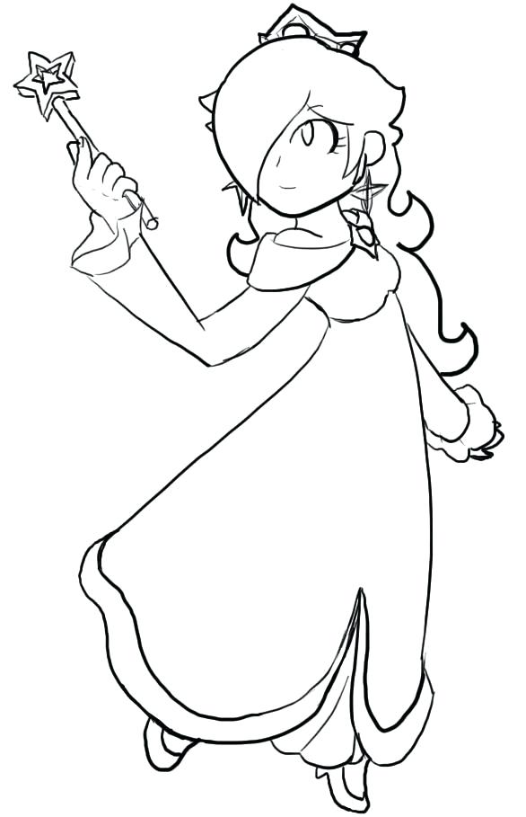 586x909 Princess Peach Coloring Page Princess Daisy Coloring Pages Free