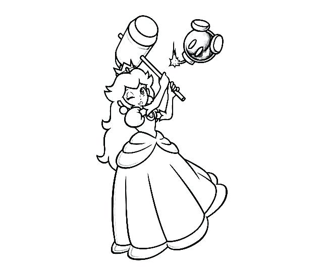 640x533 Baby Peach Coloring Pages Baby Princess Peach Coloring Pages Page
