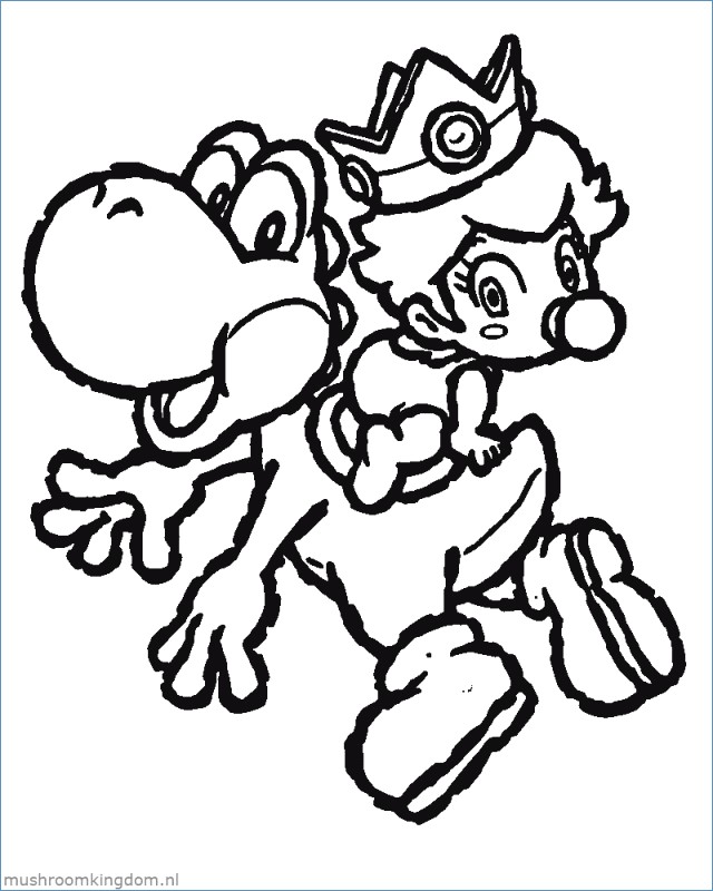640x800 Baby Princess Peach Mario Coloring Pages
