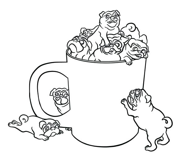 600x541 Pug Coloring Pages Printable Pug Coloring Page For Download Free