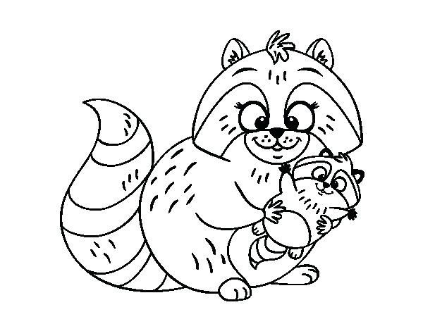 600x470 Raccoon Coloring Pages Mother Raccoon Coloring Page Baby Raccoon
