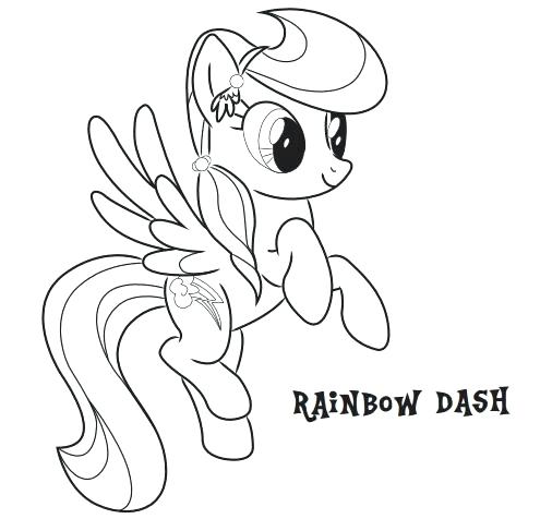 506x487 My Little Pony Coloring Pages Rainbow Dash Awesome My Little Pony