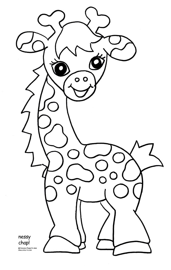 725x1142 Giraffe Baby Shower Cakes Coloring Pages For Kids New Glum Me