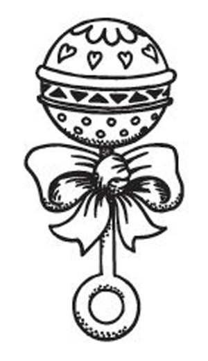 300x521 Baby Rattle Coloring Page