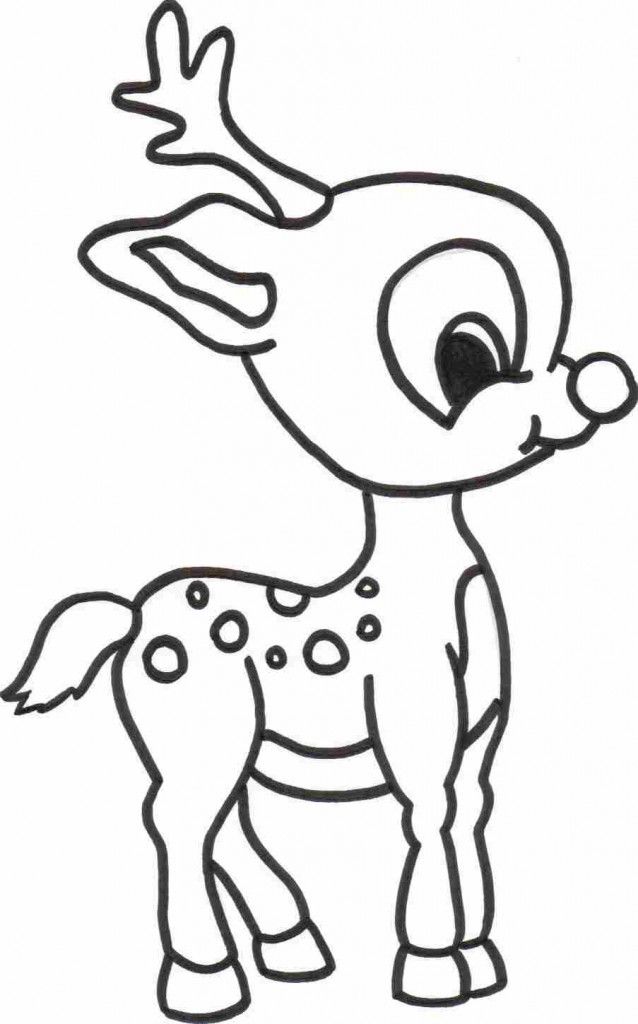 638x1024 Baby Reindeer Coloring Page Christmas Coloring