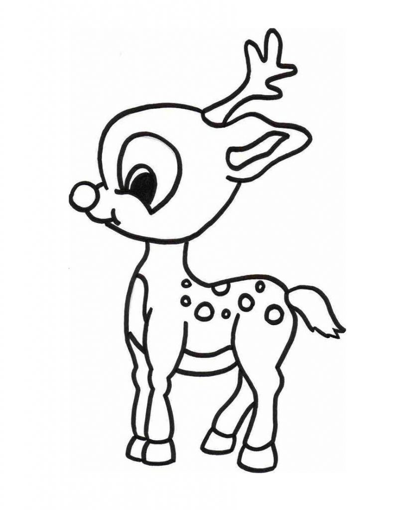 793x1024 Baby Reindeer Coloring Pages Wagashiya