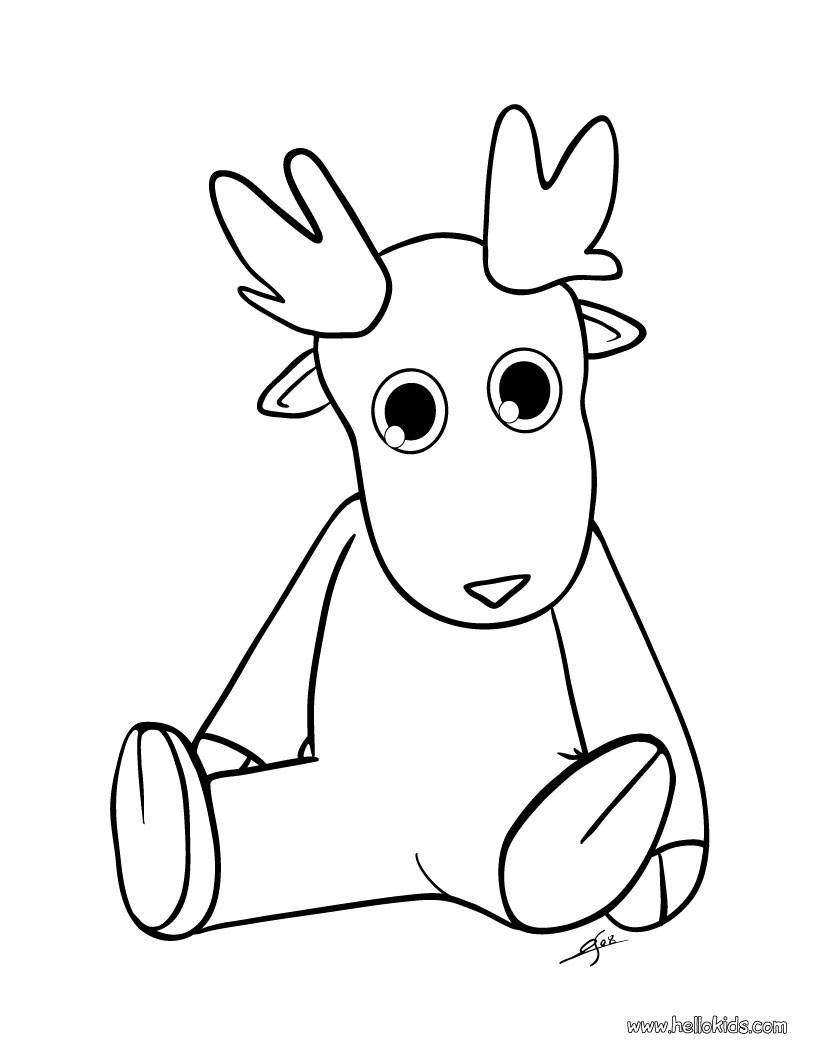 820x1060 Cartoon Baby Reindeer Coloring Pages Free Coloring Sheets