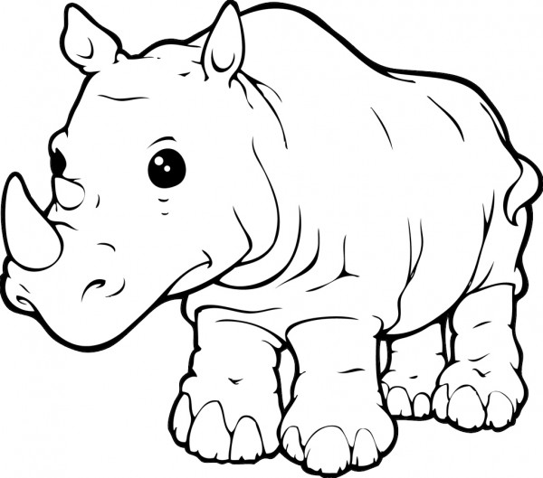 600x529 Rhinoceros Coloring Pages