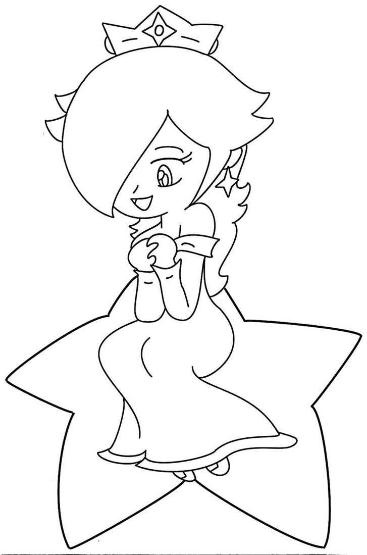 727x1099 Baby Rosalina Coloring Pages Danaamab.top Estela