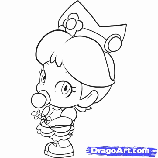 520x520 Baby Peach Coloring Pages Leversetdujourfo Baby Rosalina Coloring