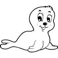 200x200 Baby Seal Coloring Pages
