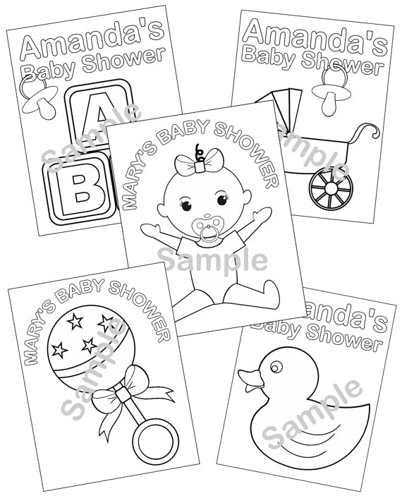 570x713 Baby Shower Coloring Pages 5 Personalized Printable Ba Shower