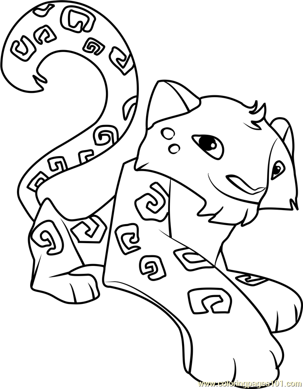 624x800 Animal Jam Coloring Pages Snow Leopard Color Bros