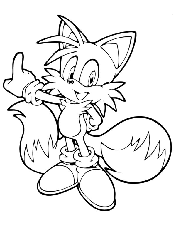 600x776 Sonic Coloring Pages Tails Coloring Pages For Kids Printable Sonic