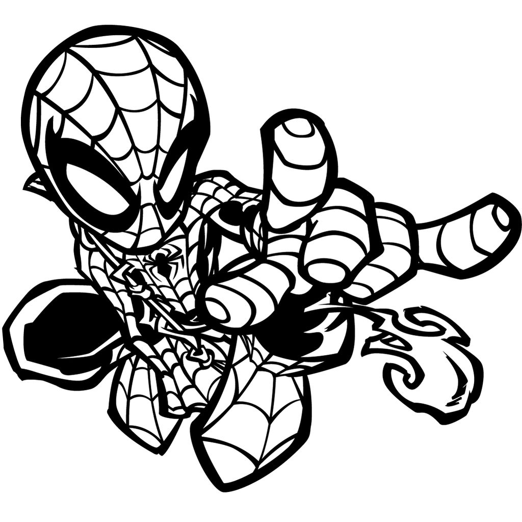 Baby Spiderman Coloring Pages