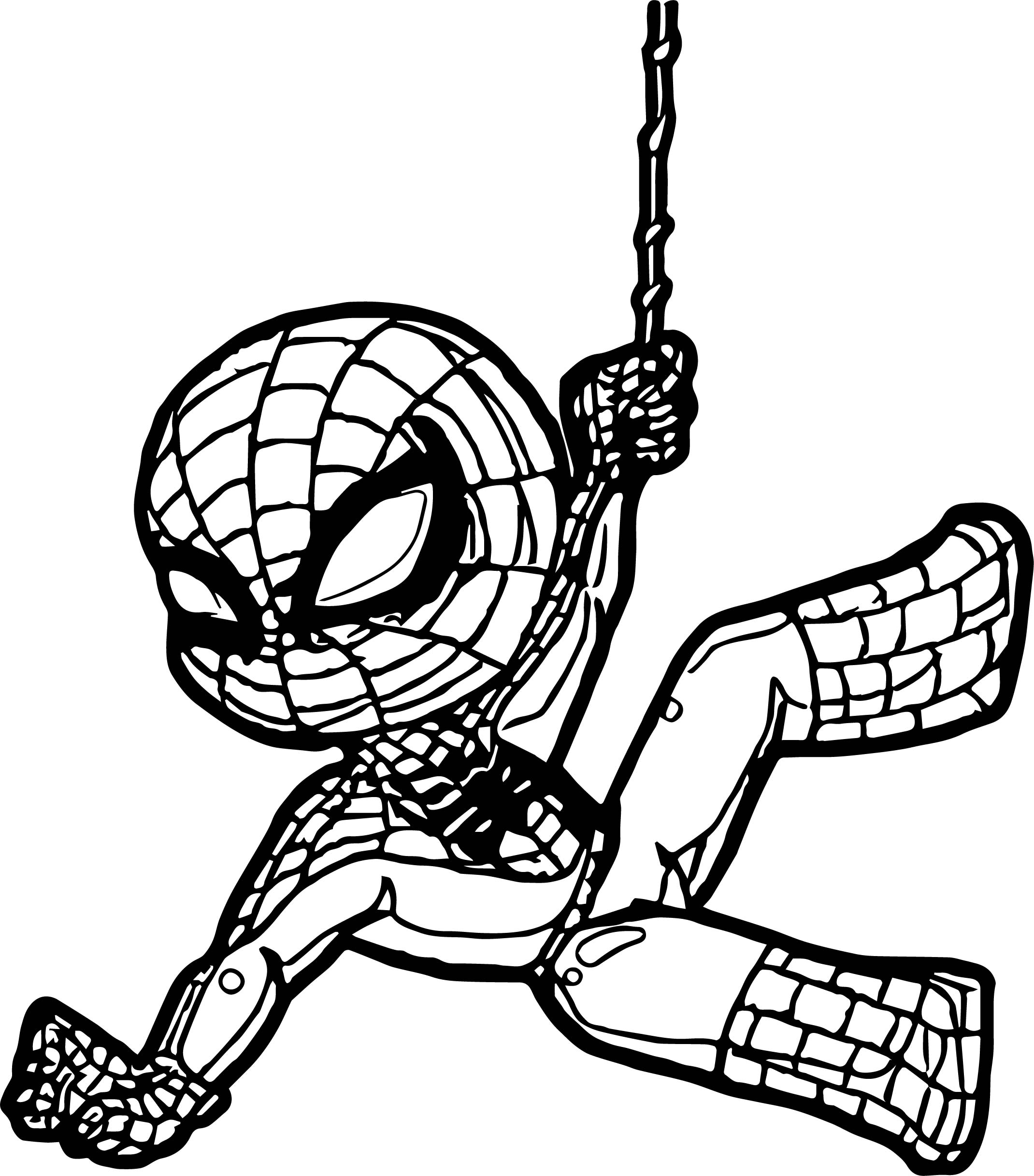 2140x2433 Baby Spiderman Coloring Pages