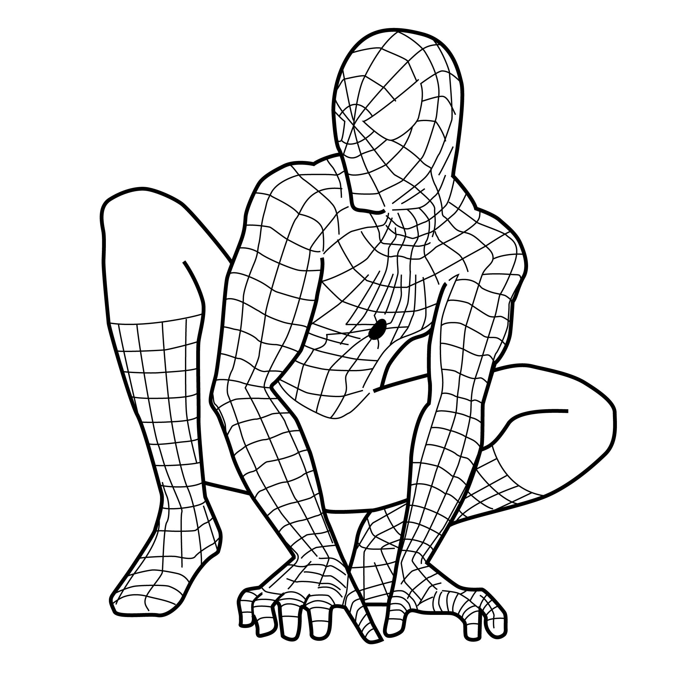 2219x2258 Baby Spiderman Coloring Pages