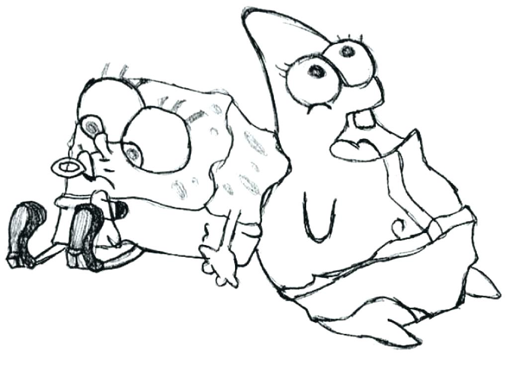 1024x762 Coloring Pages Of Spongebob And Patrick As Babies Super