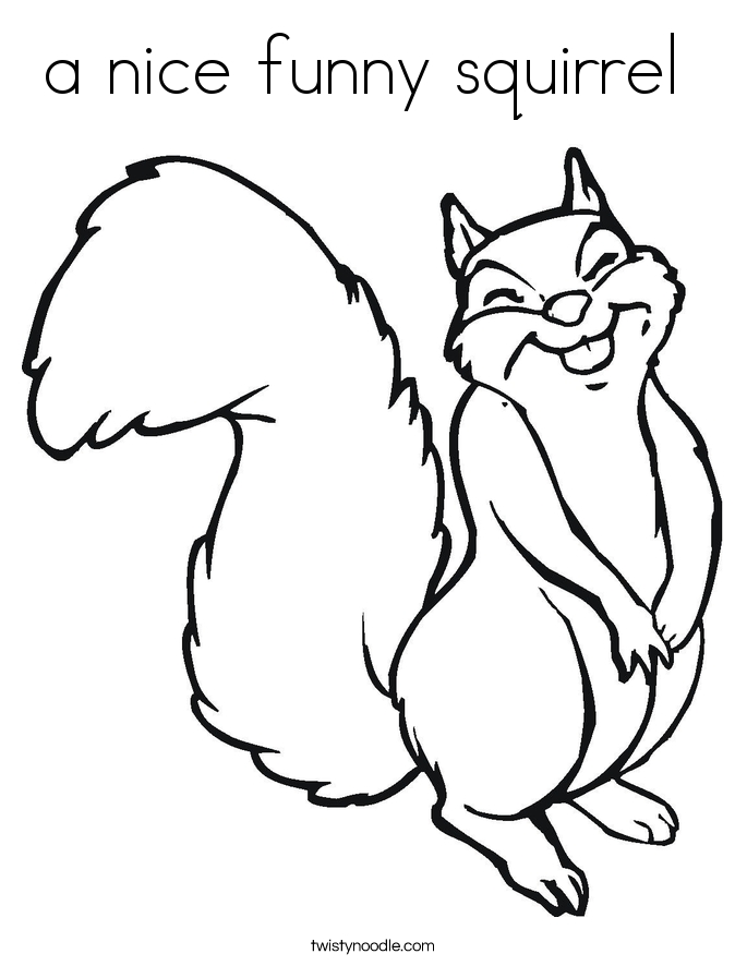 Baby Squirrel Coloring Pages